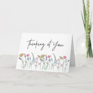 Secret Sister Thinking of you Flowers Thank You Card