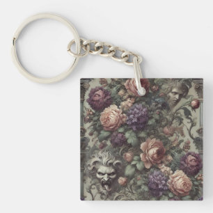Secret Societies Bloom in Spirals – Gothic Key Ring