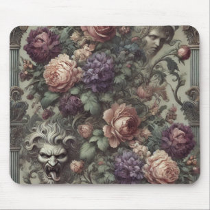 Secret Societies Bloom in Spirals – Gothic Mouse Pad