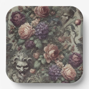 Secret Societies Bloom in Spirals – Gothic Paper Plate