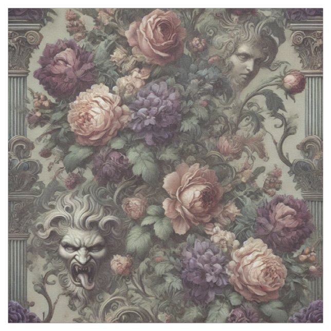 Secret Societies Bloom in Spirals – Statement Tile Fabric (Swatch)