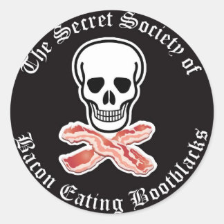 Secret Society of Bacon Eating Bootblack Sticker