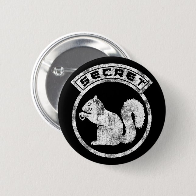 Secret Squirrel - Distressed - Type 2 6 Cm Round Badge (Front & Back)
