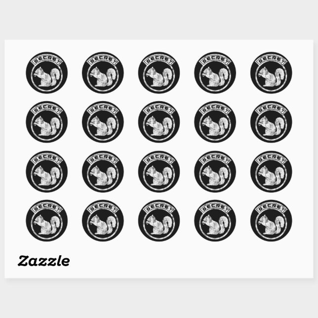 Secret Squirrel - Distressed - Type 2 Classic Round Sticker (Sheet)