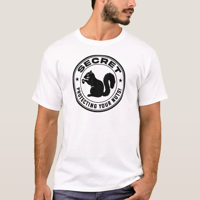 Secret Squirrel Patch "Protecting Your Nuts" T-Shirt (Front)