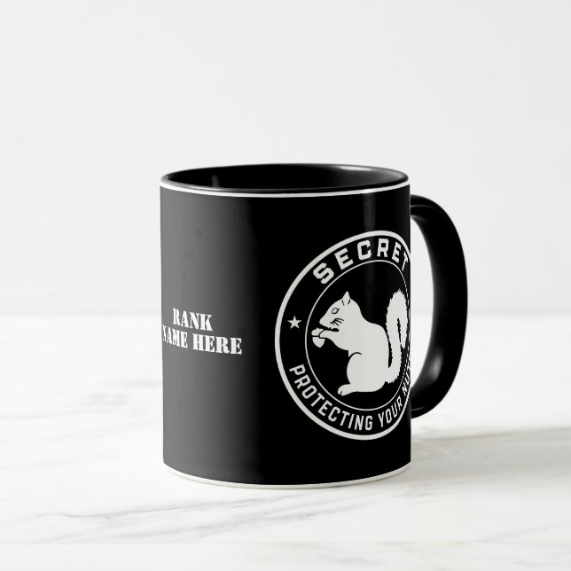 Secret Squirrel Protecting Your Nuts Customisable Mug (Front Right)
