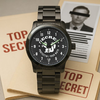 Secret Squirrel Protecting Your Nuts Personalized Watch