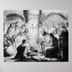 Secret Study of Wycliffe's Bible Poster