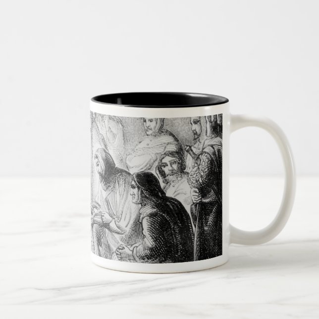 Secret Study of Wycliffe's Bible Two-Tone Coffee Mug (Right)