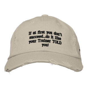 Secret to success embroidered hat