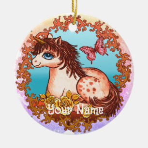 Secret Unicorn  Ceramic Ornament