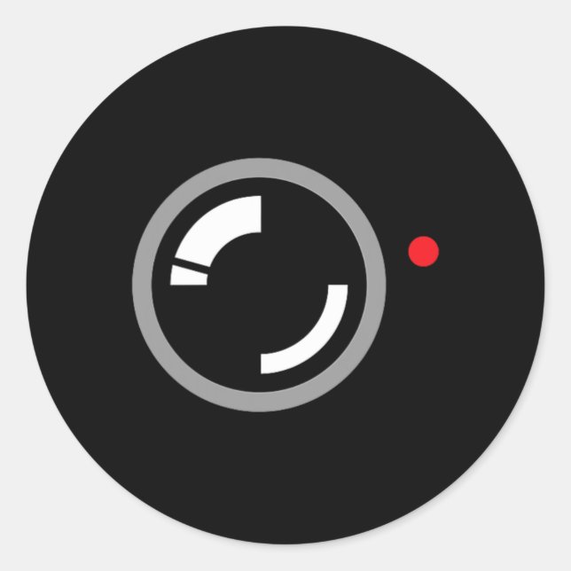 Secret Video Recording Funny Cameraman Halloween C Classic Round Sticker (Front)