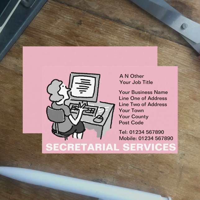 Secretarial Services Business Card (Creator Uploaded)
