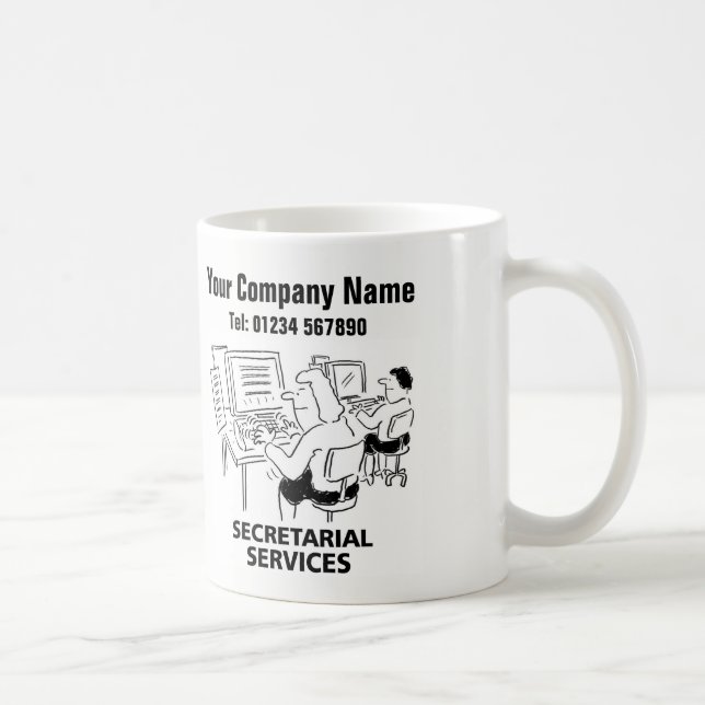 Secretarial Services Cartoon Mug (Right)