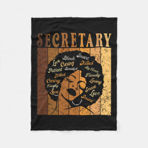 Secretary Afro African American Women Black Histor Fleece Blanket
