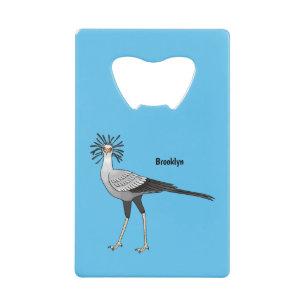 Secretary bird cartoon illustration