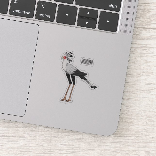 Secretary bird cartoon illustration (Detail)