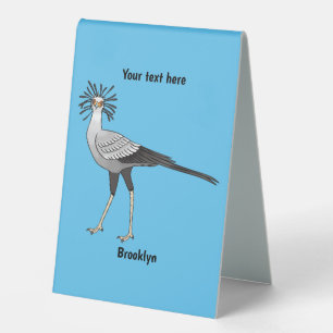 Secretary bird cartoon illustration