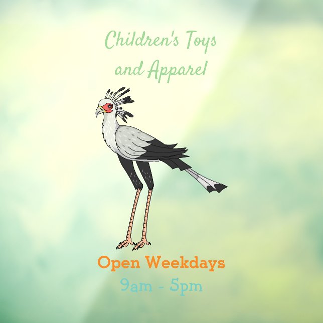 Secretary bird cartoon illustration (Sheet 3)