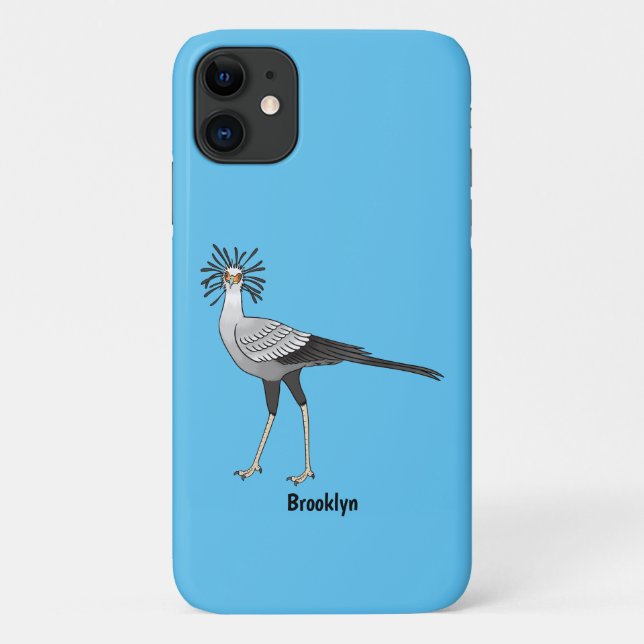 Secretary bird cartoon illustration  Case-Mate iPhone case (Back)