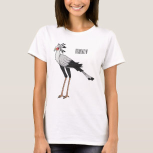 Secretary bird cartoon illustration T-Shirt
