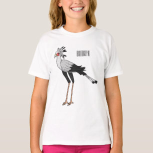 Secretary bird cartoon illustration T-Shirt