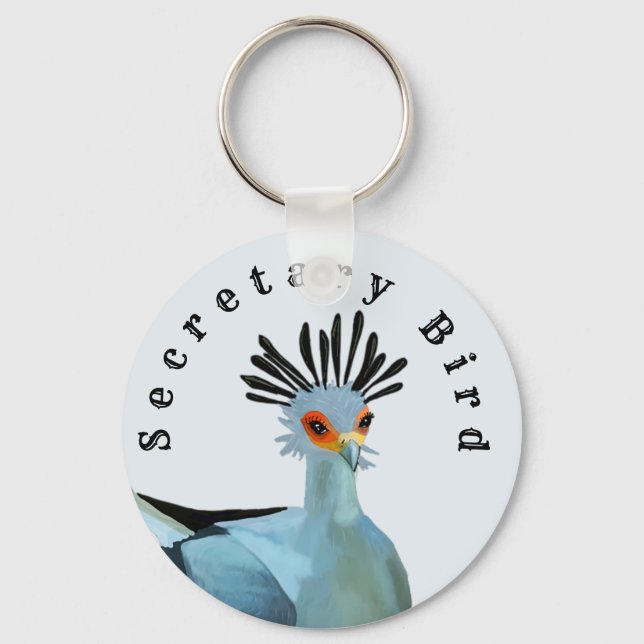 Secretary Bird Key Ring (Front)