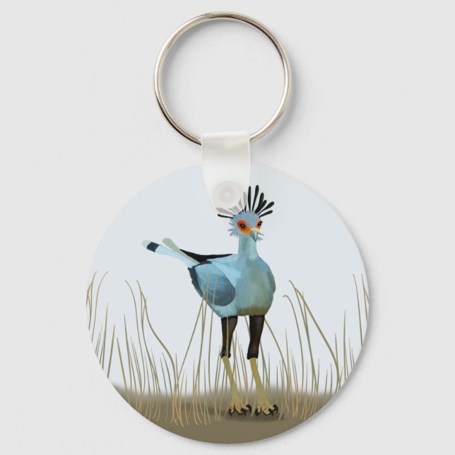 Secretary Bird Key Ring (Front)