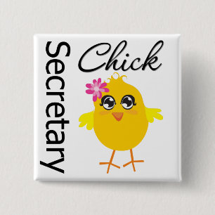Secretary Chick 15 Cm Square Badge