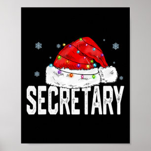 Secretary Claus Christmas Women Family Matching Gr Poster