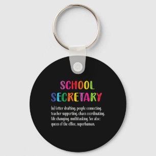 Secretary Definition School Secretary Squad Key Ring