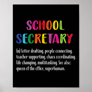 Secretary Definition School Secretary Squad Poster
