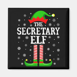 Secretary Elf Funny Christmas Family Matching Magnet