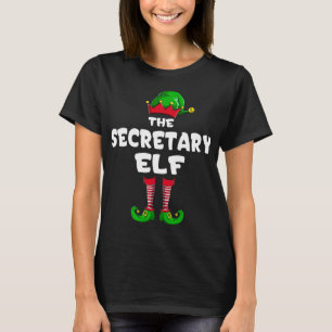 Secretary Elf Matching Family Christmas Pajama T-Shirt