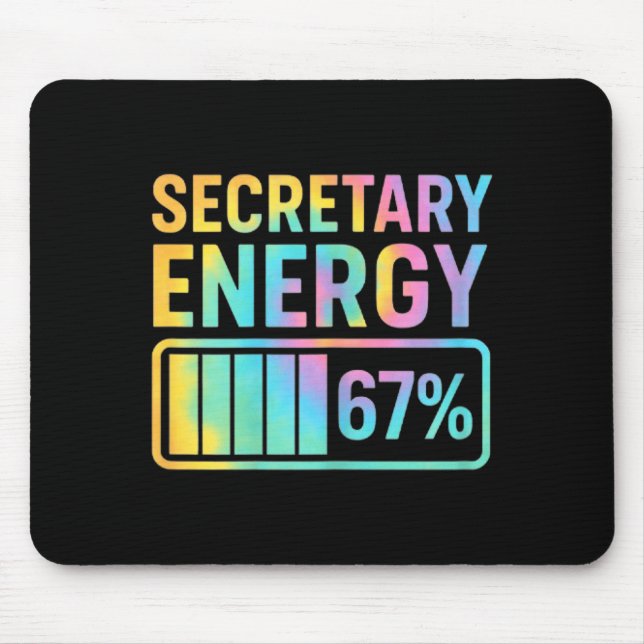 Secretary Energy 67 Percent Secretary Retro Vibes  Mouse Pad (Front)