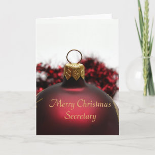 secretary Merry Christmas card