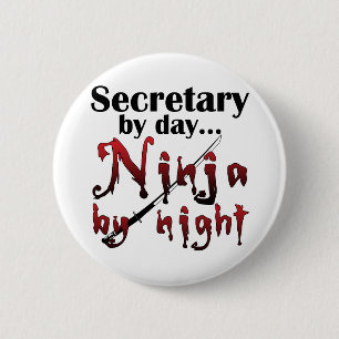 Secretary Ninja 6 Cm Round Badge