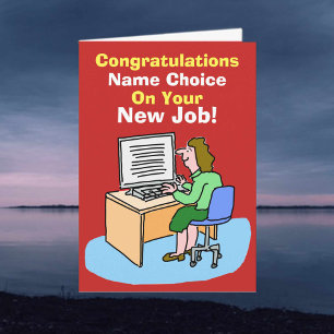 Secretary, Personal Assistant or Typist. New Job. Card