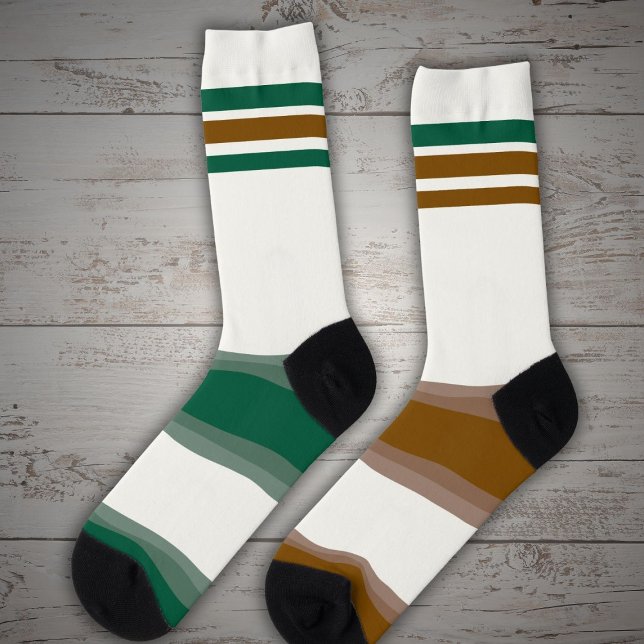 Secretly Mismatched Socks Brown Green (Creator Uploaded)