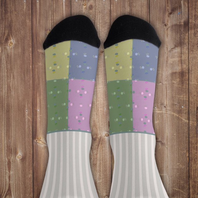 Secretly Wild stripes with four apple fields Socks (Creator Uploaded)