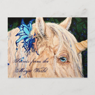 Secrets Magic World Unicorn Fairy Fantasy postcard
