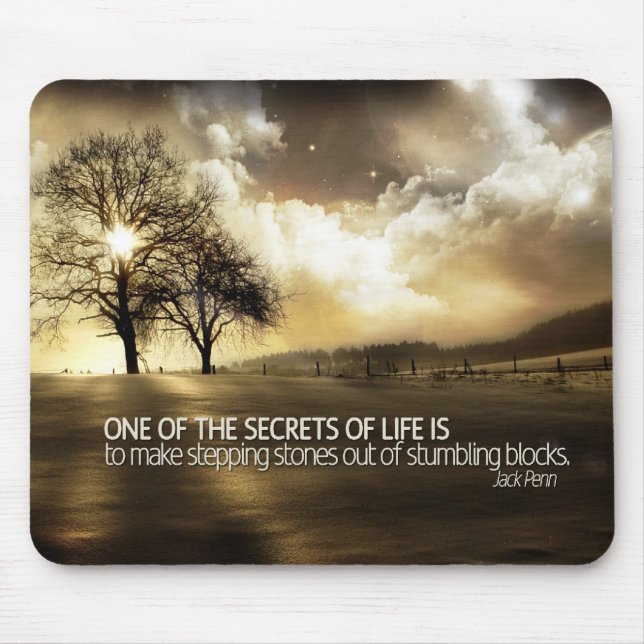 Secrets of Life Motivational Mousepad (Front)