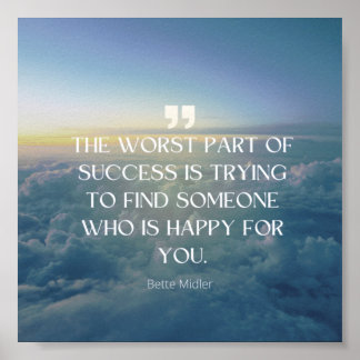 Secrets of Success - Bette Midler Quote Poster