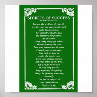 SECRETS OF SUCCESS By BERNARD LEVINE Poster