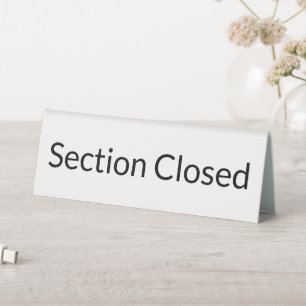 Section Closed White