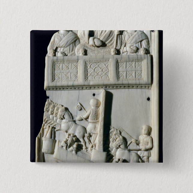 Section of a diptych 15 cm square badge (Front)