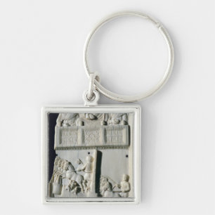 Section of a diptych key ring