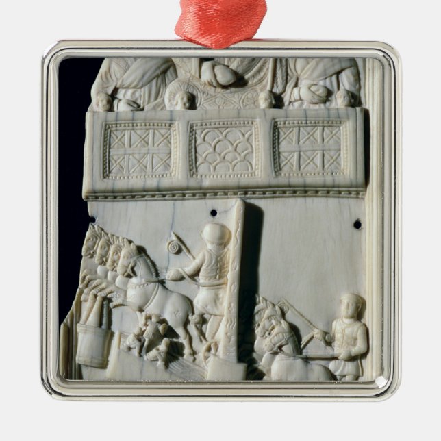 Section of a diptych metal ornament (Front)