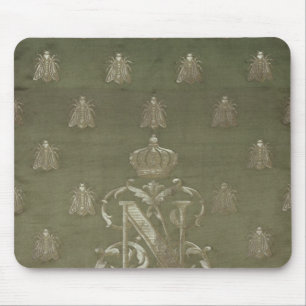 Section of green and gold damask mouse pad