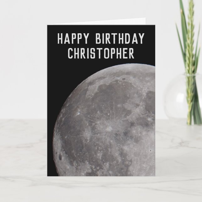 Section of the Moon Astronomy Theme with Name Card (Front)